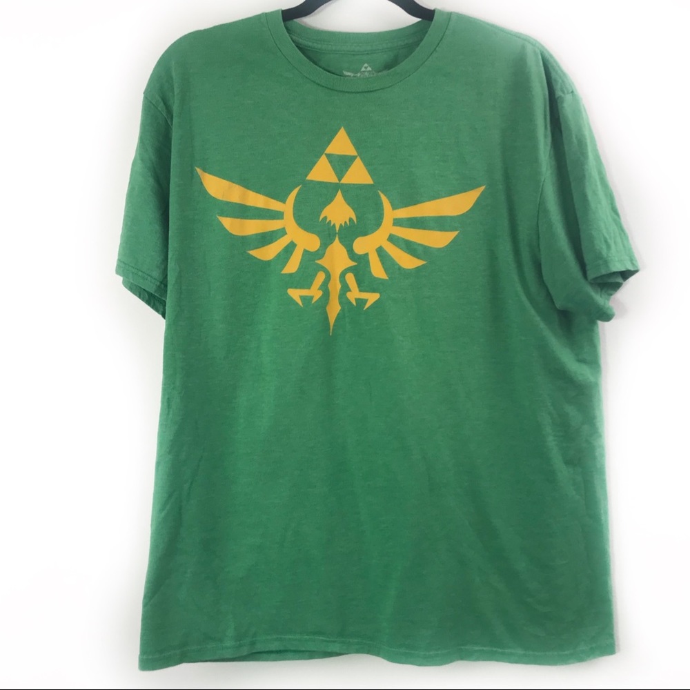 Zelda Green Yellow Emblem Graphic Short Sleeve 455
